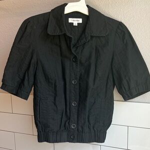 Calvin Klein Women's Black Button-Up Blazer